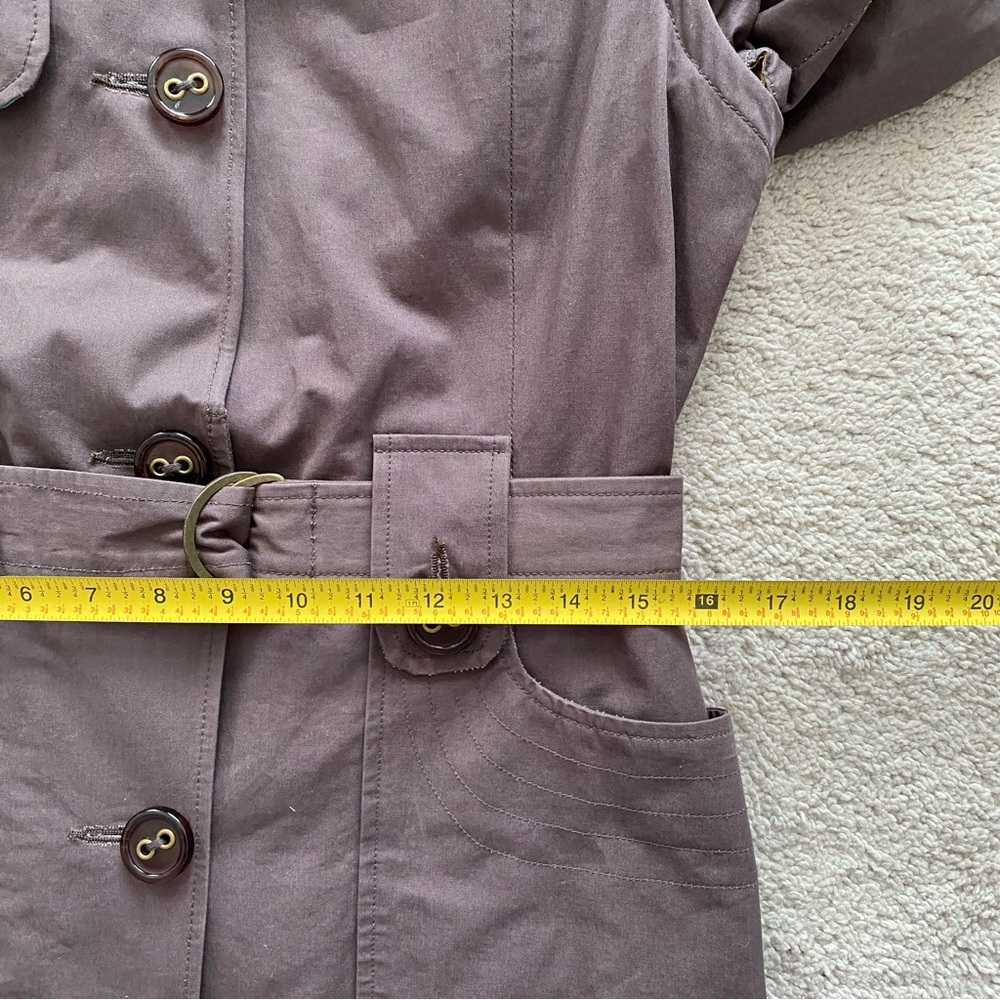 Mackage Brown Canvas & Leather Convertible Trench Coat / Vest - Picture 10 of 15